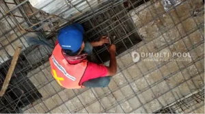 Progres jasa pembuatan kolam renang di Malang. Ini prosesnya.