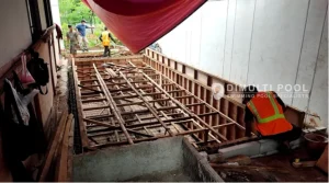 Progres jasa pembuatan kolam renang di Probolinggo. Intip prosesnya.