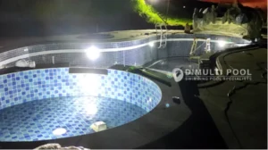 Progres proyek jasa pembuatan kolam renang di Bantul. Intip prosesnya.