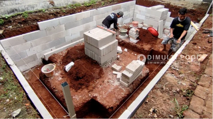 Progres proyek jasa pembuatan kolam renang di Wonogiri. Ini prosesnya.