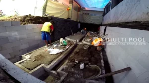 Proses proyek jasa pembuatan kolam renang di Klaten. Intip prosesnya.