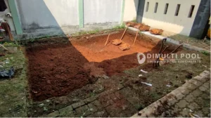Progres jasa pembuatan kolam renang Tulang Bawang Barat. Ini prosesnya.
