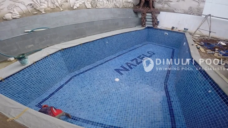 Progres jasa pembuatan kolam renang di Lahat. Ini tahapannya.